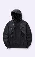 Patchwork Tactical Layered Hoodie