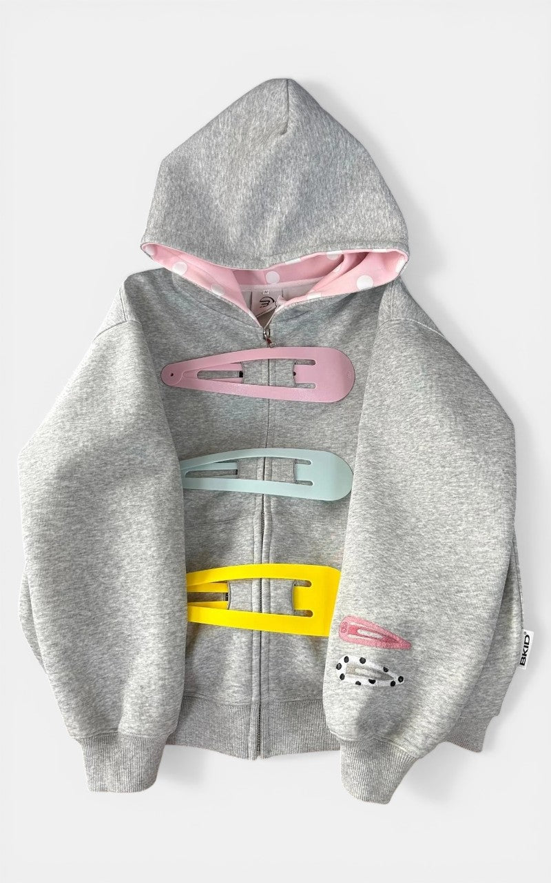 Retro Polka Dot Splice Hoodie