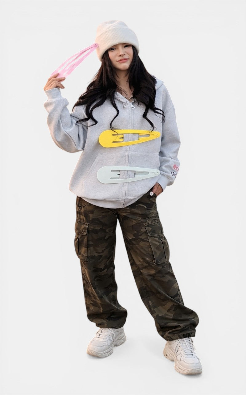 Retro Polka Dot Splice Hoodie