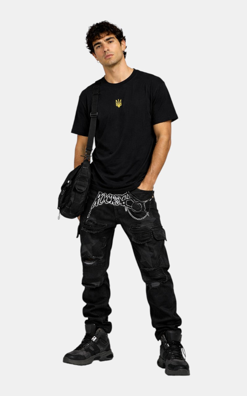 Retro Ripped Straight Jeans