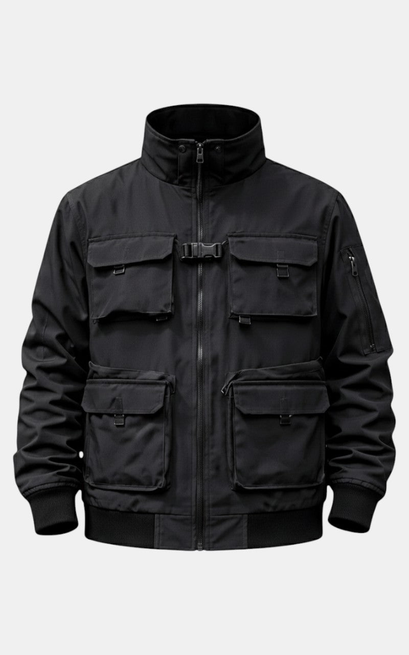 Ribbon Buckle Tech Cargo Jacket