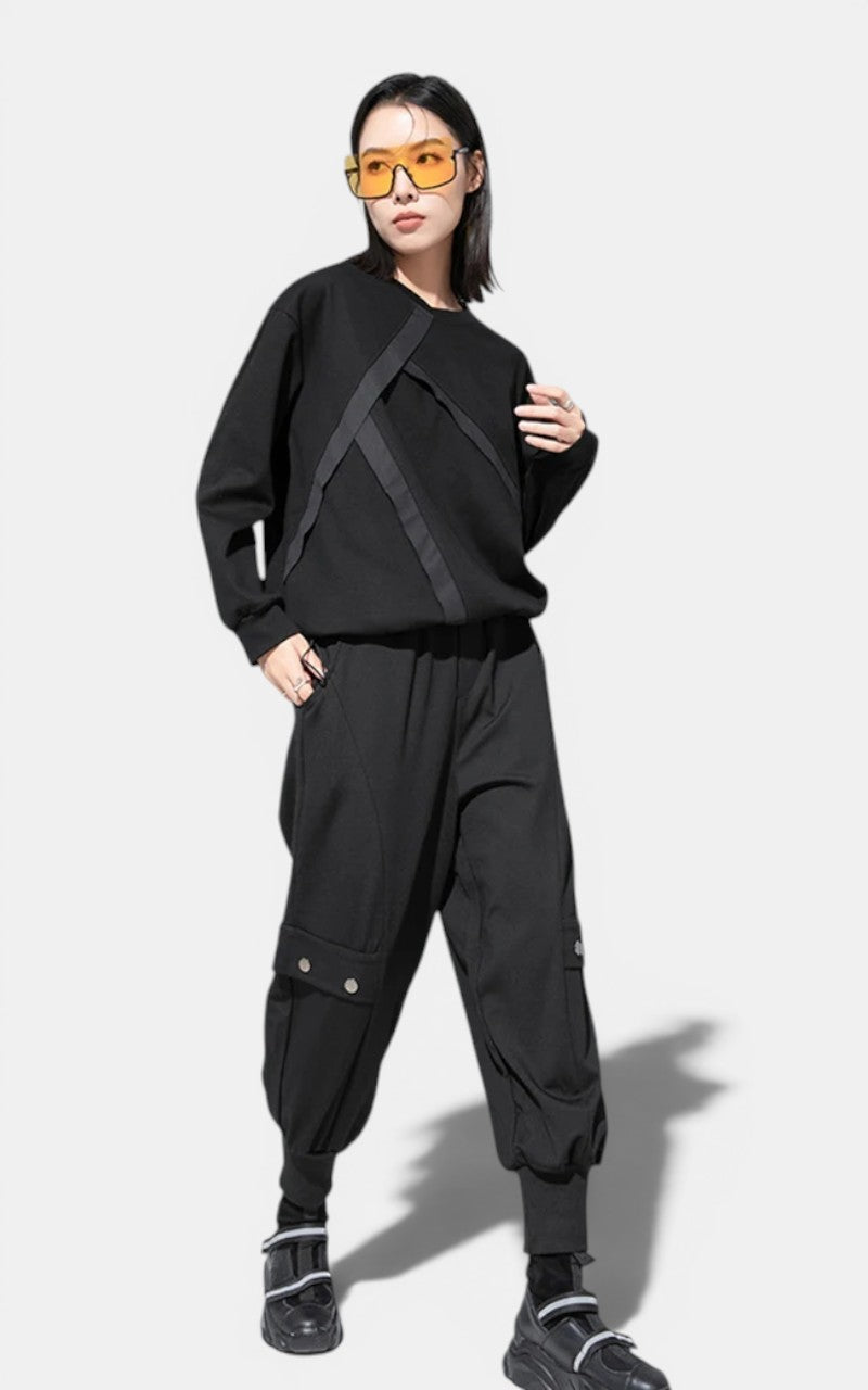 Ribbon Colorblock Sweatshirt