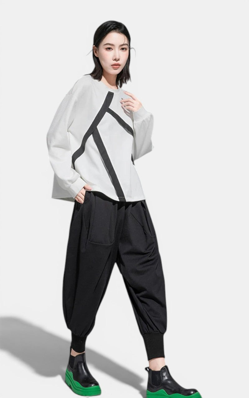 Ribbon Colorblock Sweatshirt