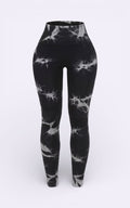Scrunch Butt Leggings Tie-Dye Black