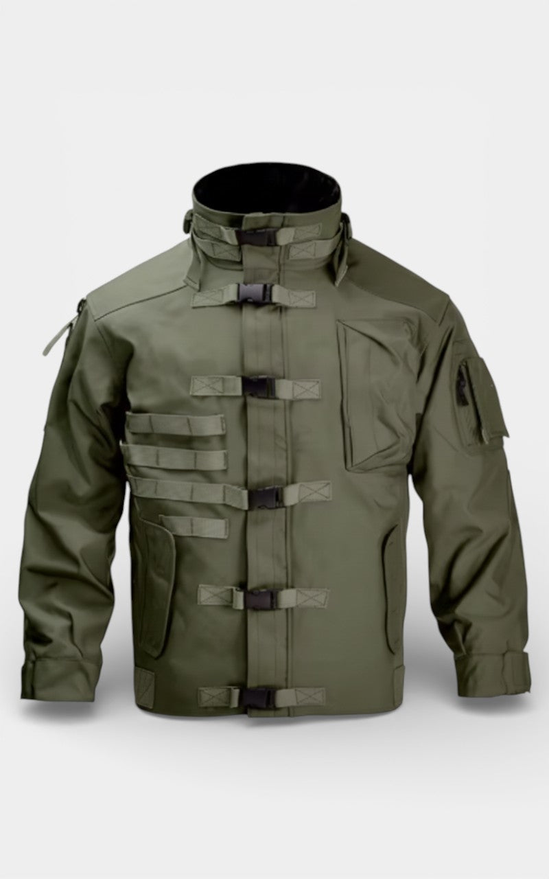 Stand Collar Cargo Utility Jacket