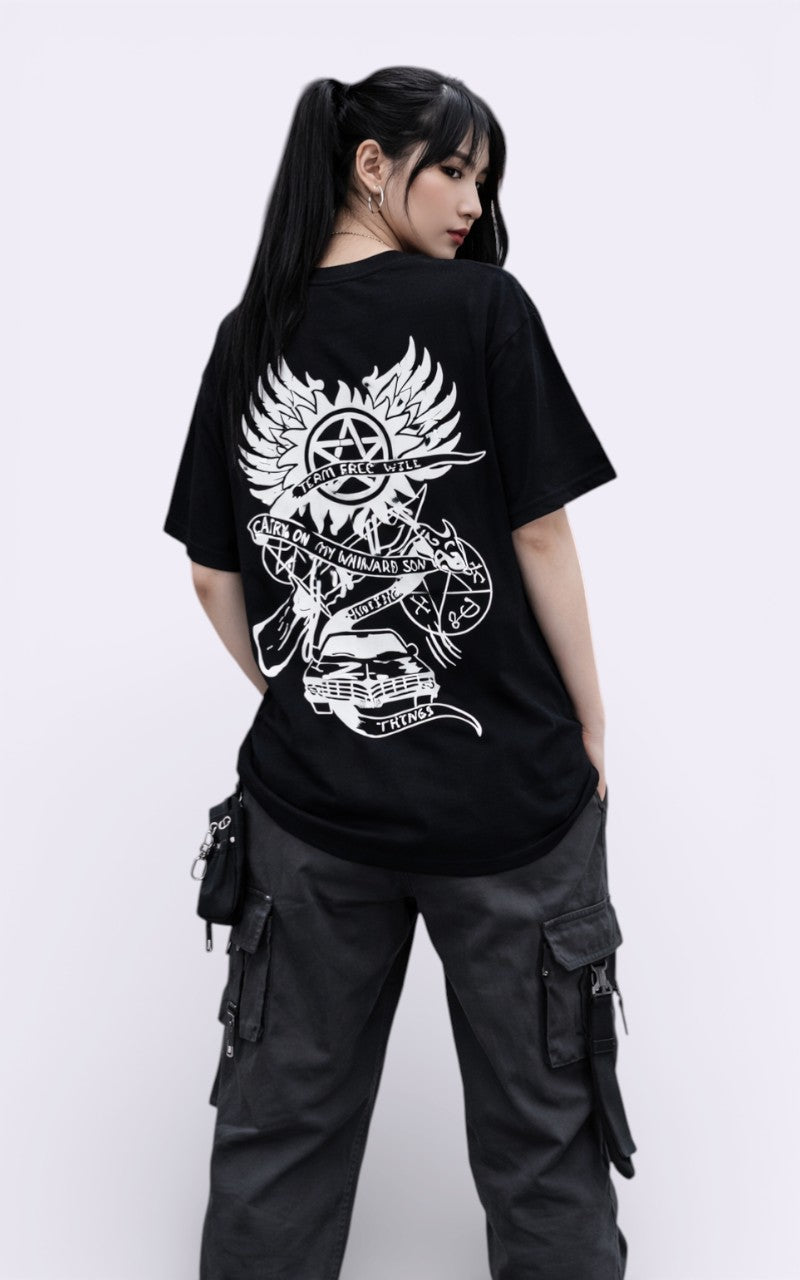 Supernatural Graphic Print T-Shirt