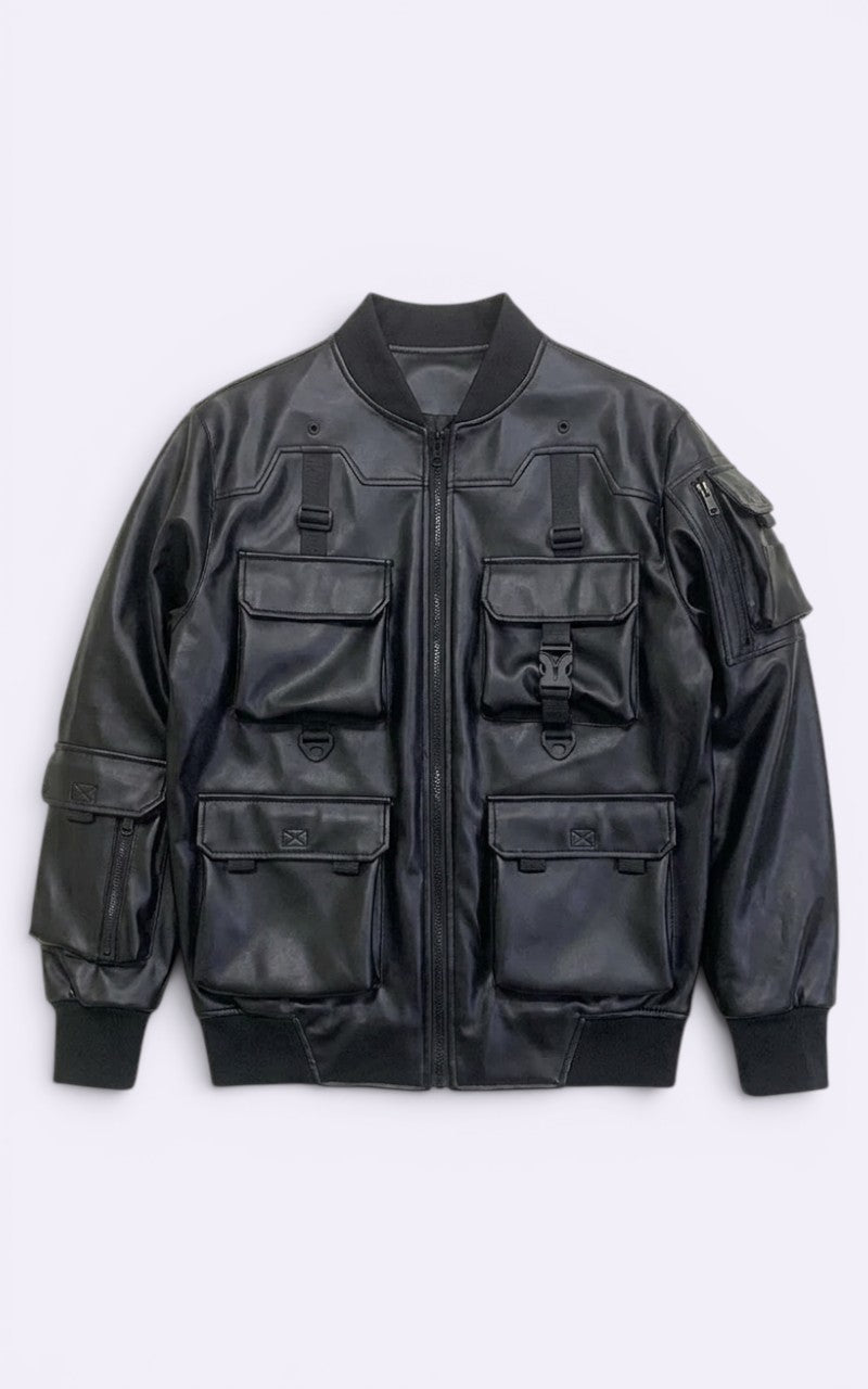 Techwear Cargo Bomber Jacket