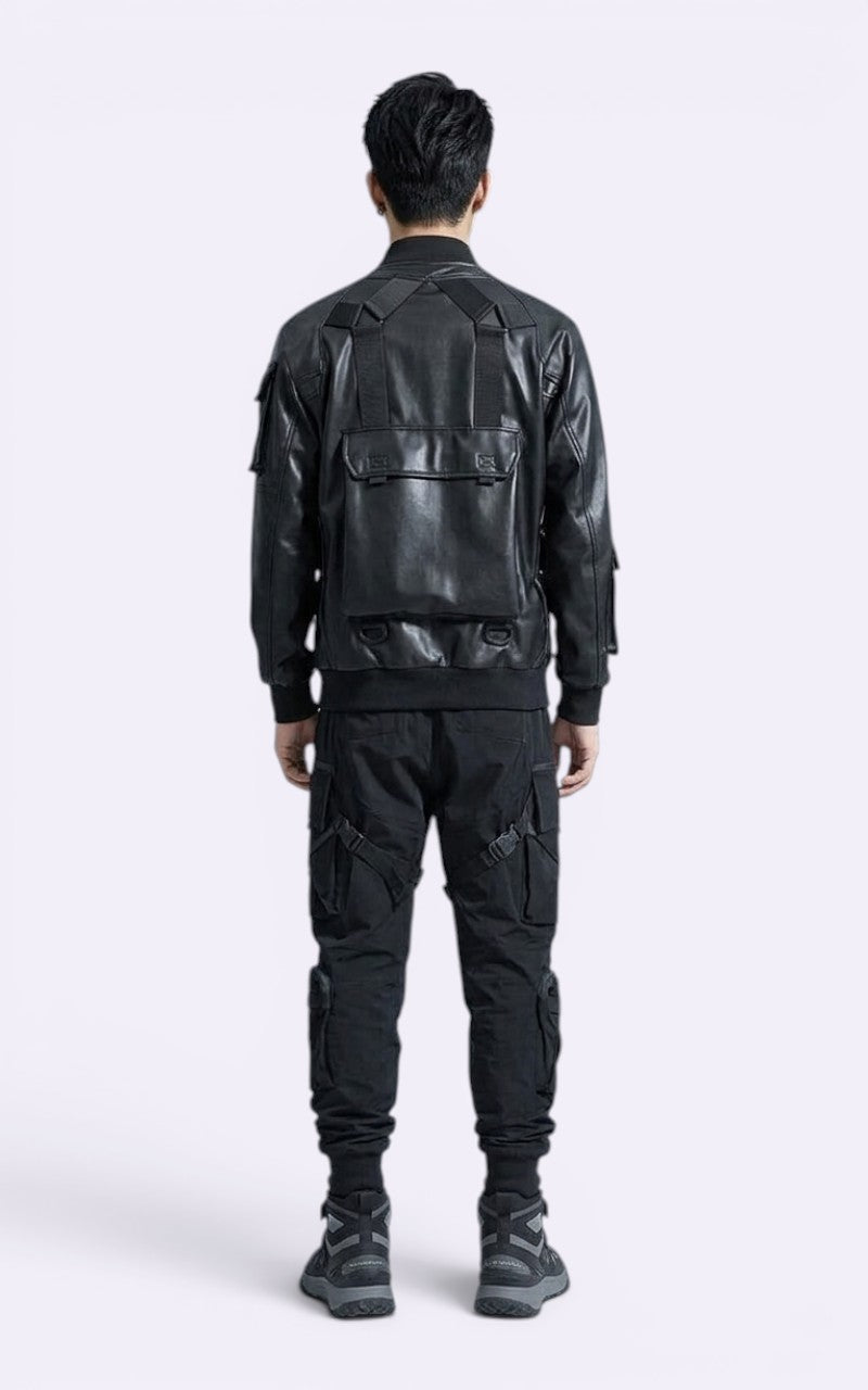 Techwear Cargo Bomber Jacket