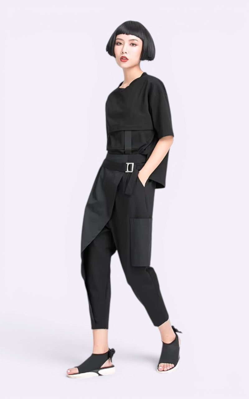 Techwear Irregular Harem Pants