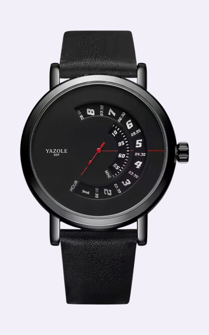 Techwear Minimalist Leather Watch