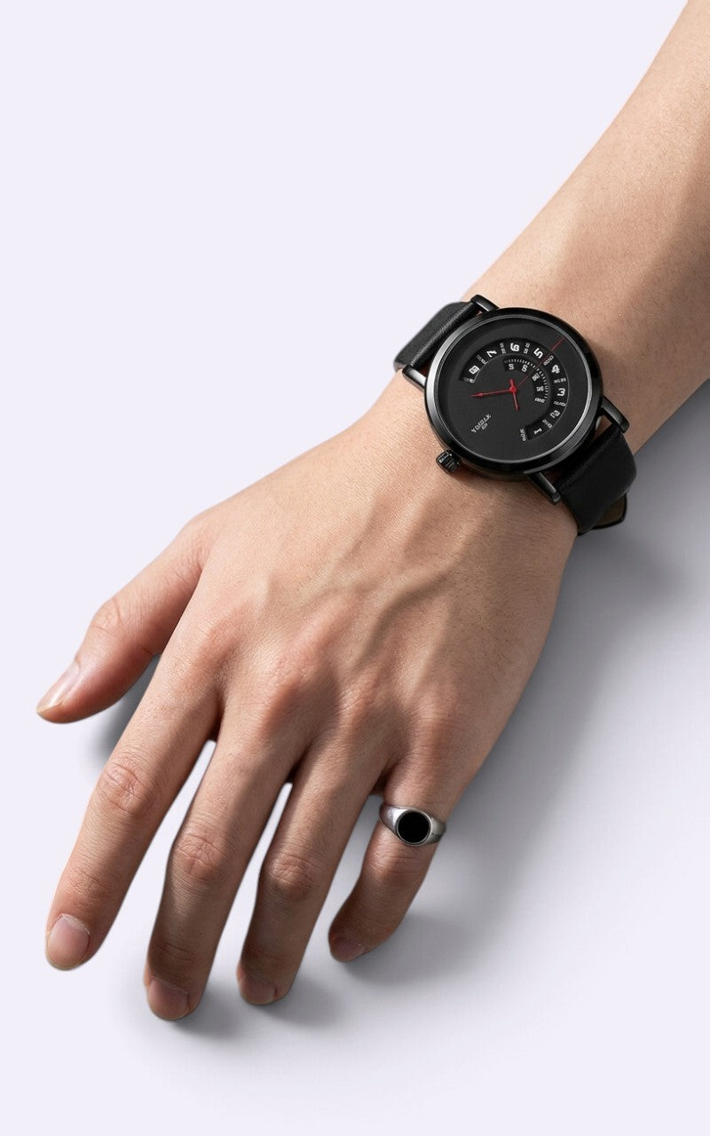 Techwear Minimalist Leather Watch