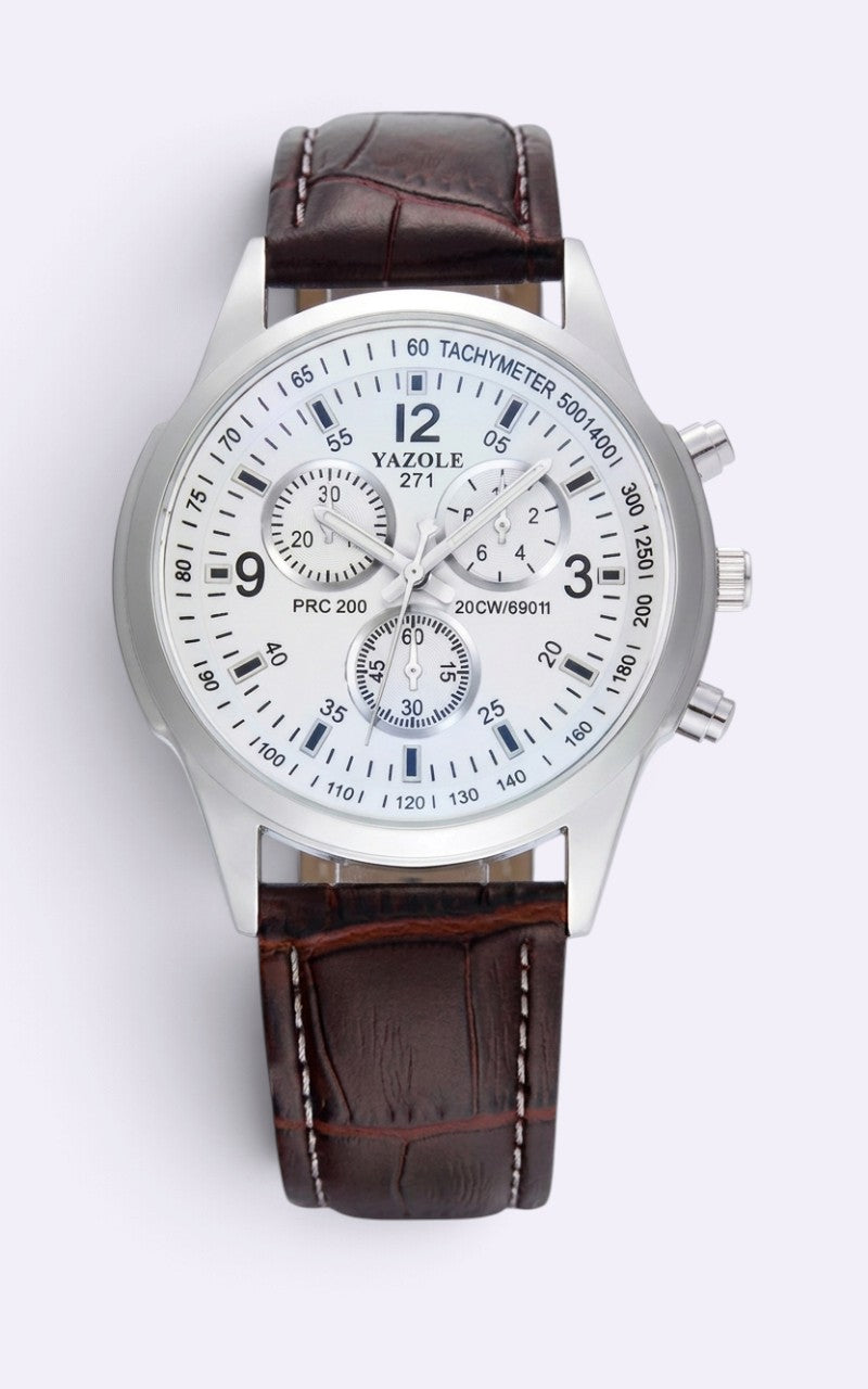 Techwear Minimalist Leather Watch