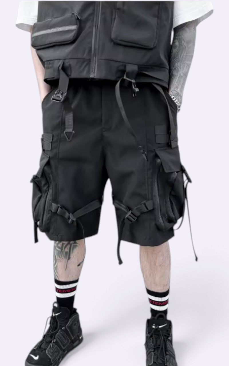 Techwear Multi-Pocket Cargo Shorts