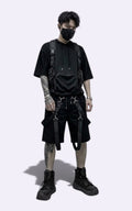 Techwear Ribbon Cargo Shorts