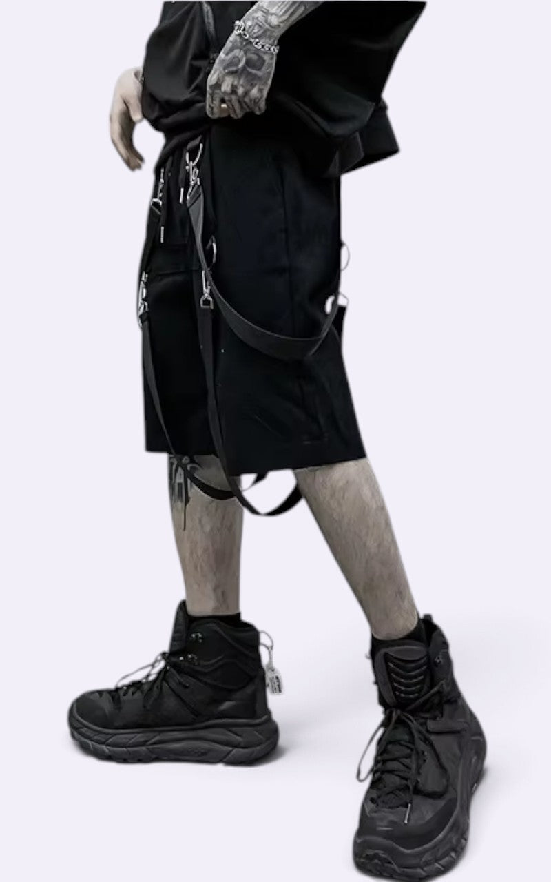 Techwear Ribbon Cargo Shorts