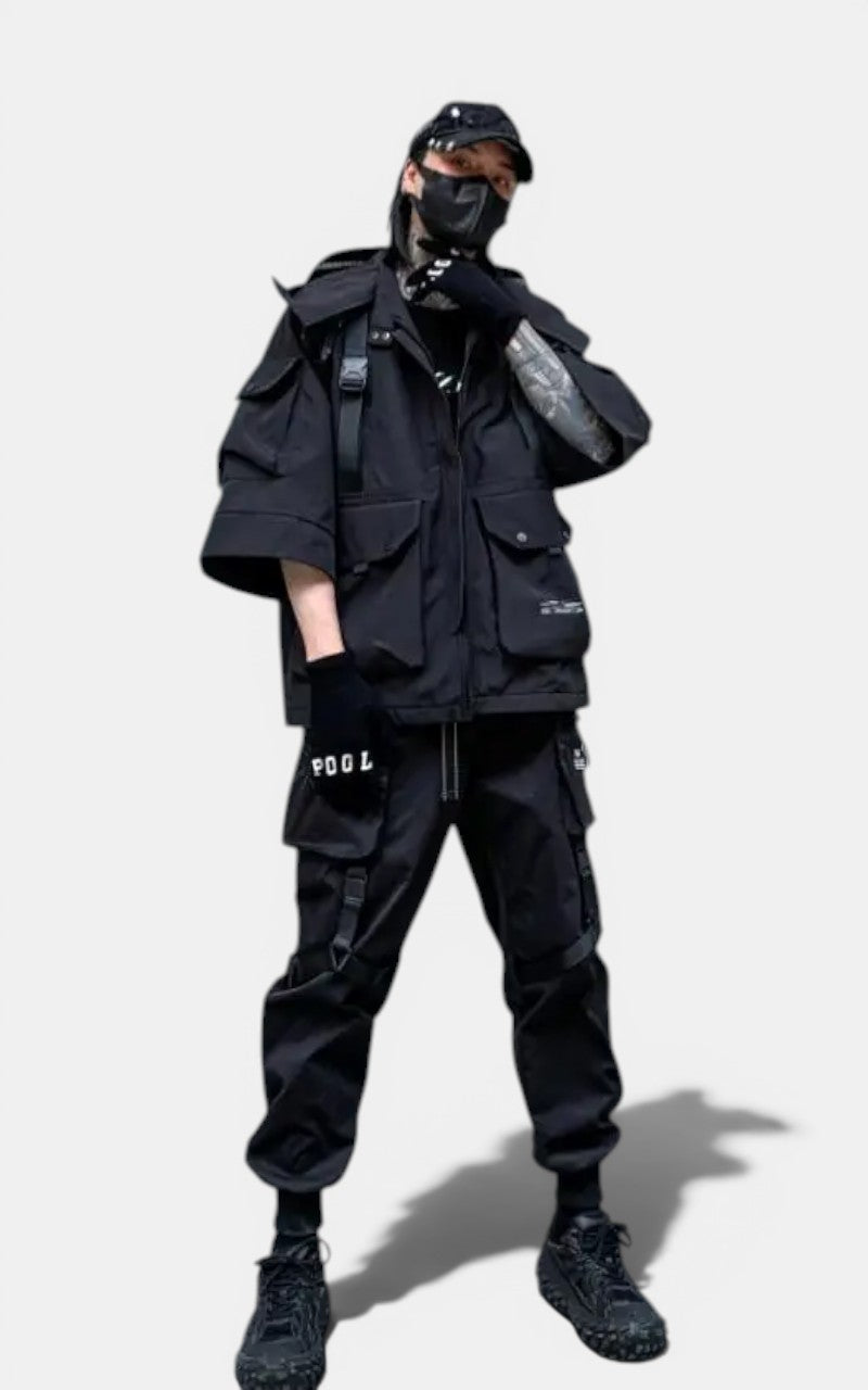 Techwear Tactical Cargo Jacket