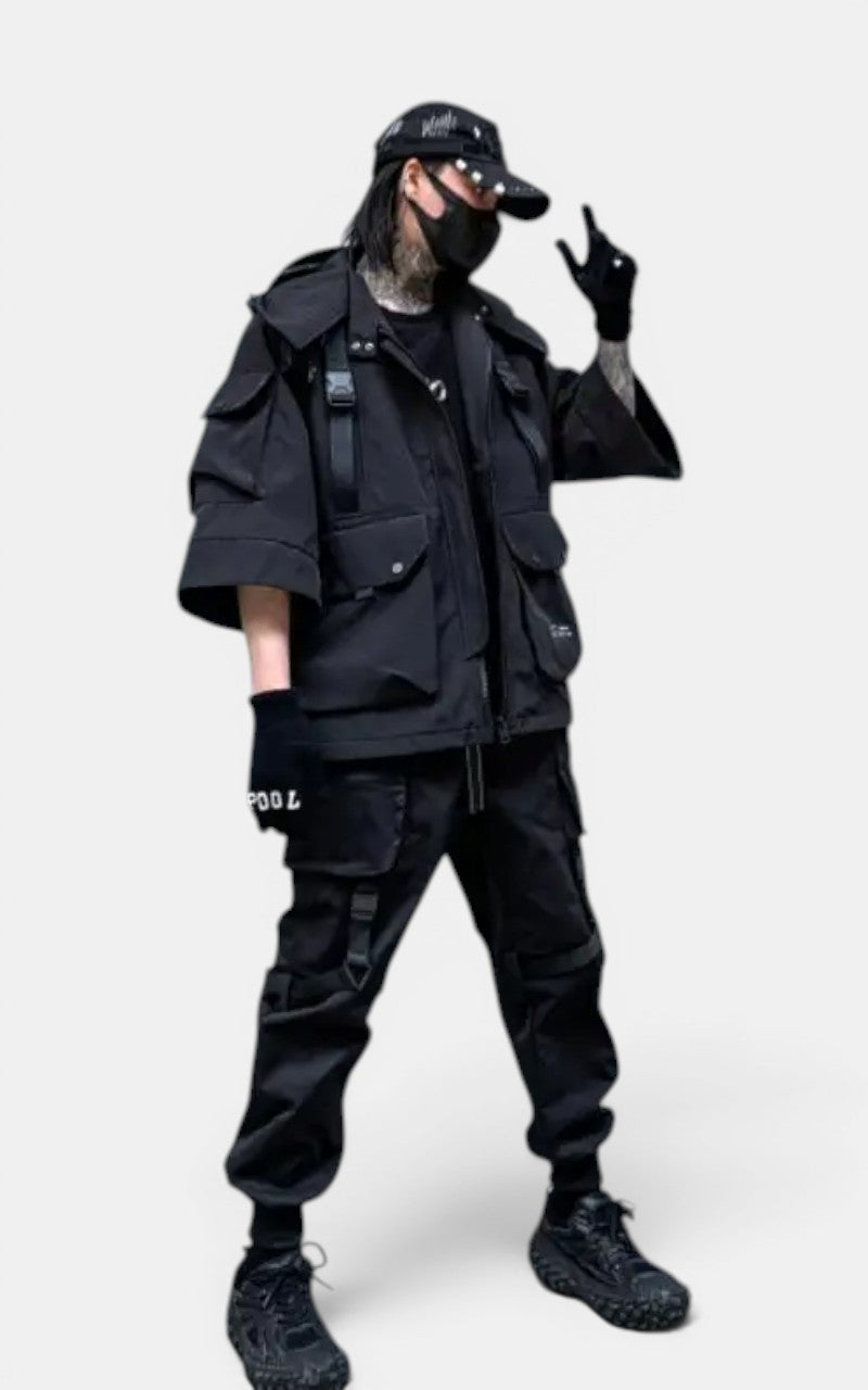 Techwear Tactical Cargo Jacket