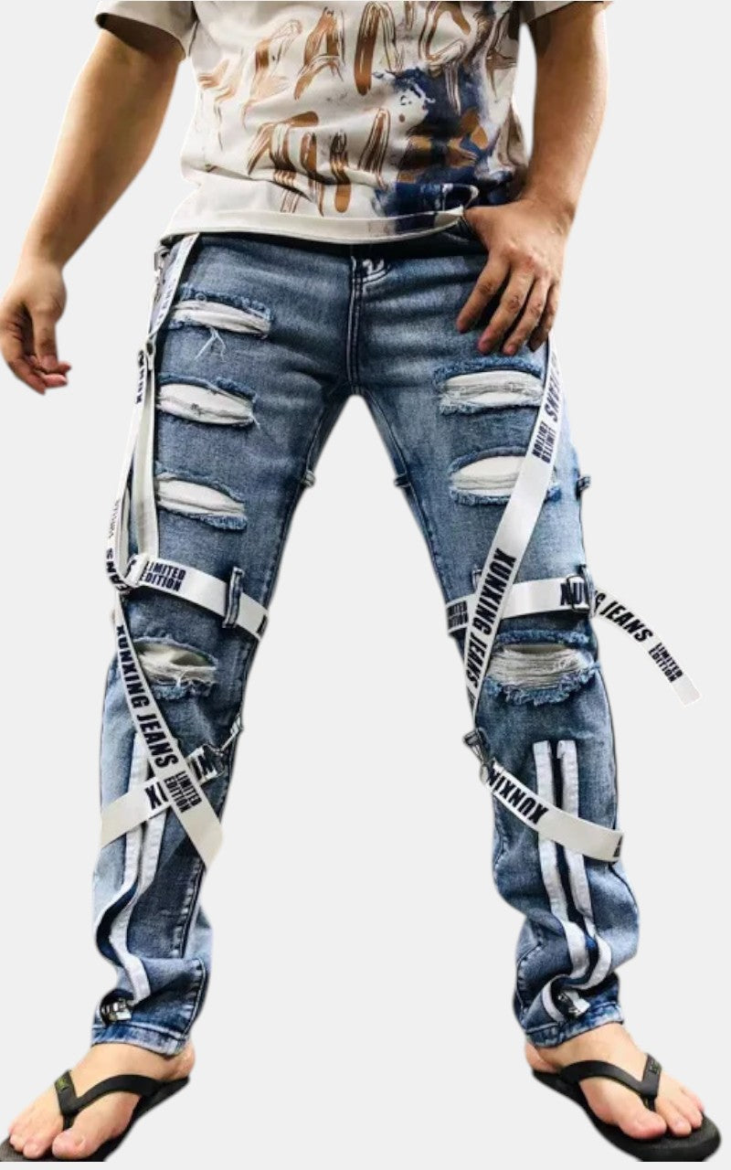 Techwear Webbing Cargo Jeans