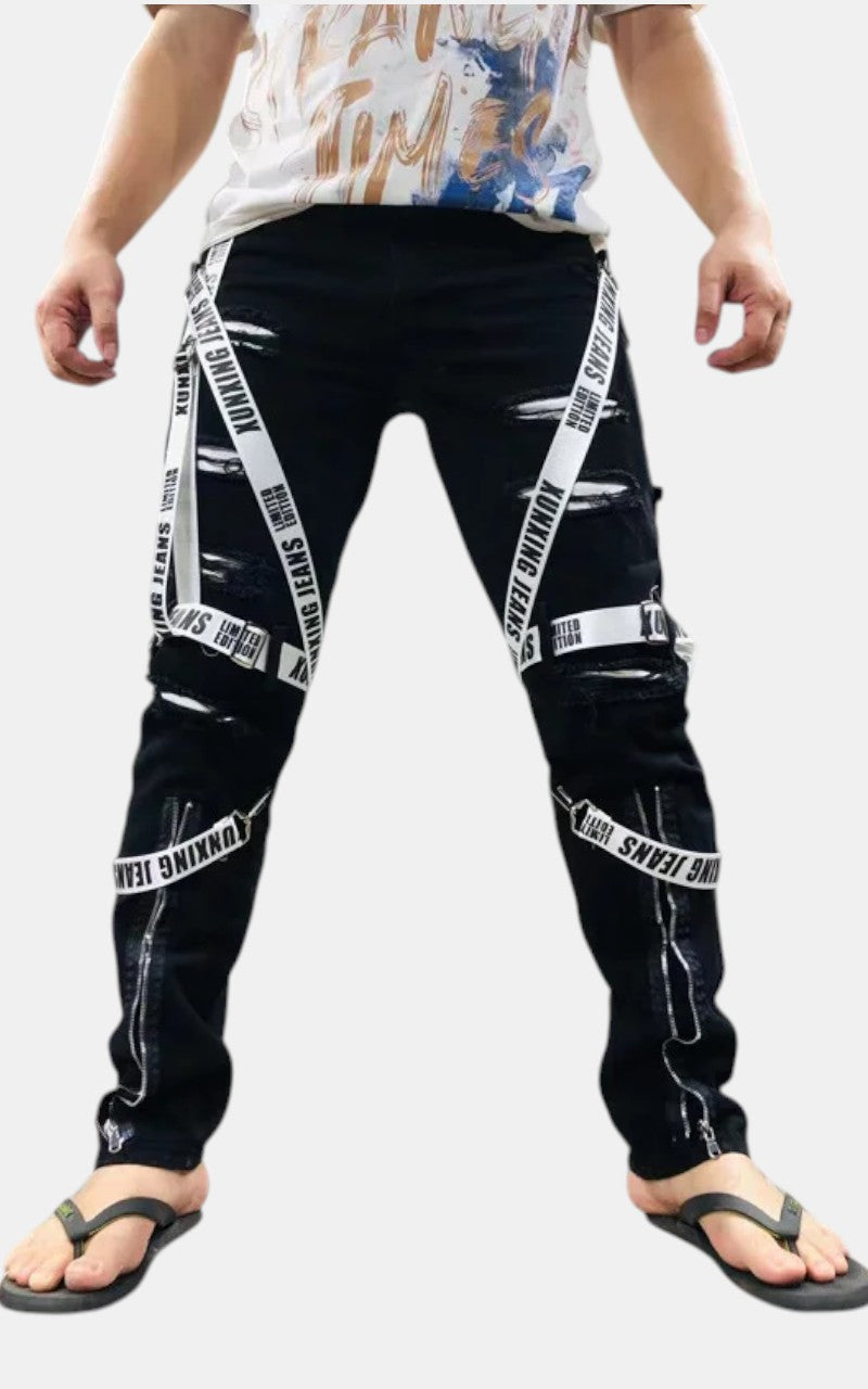 Techwear Webbing Cargo Jeans