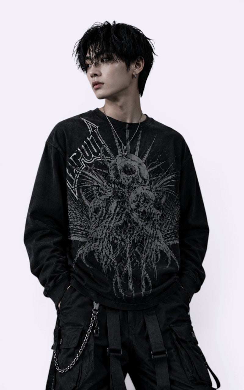 Vintage Gothic Long Sleeve Tee