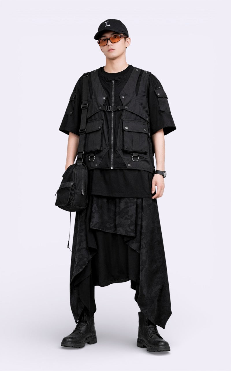 Vintage Y2K Wide-Leg Culotte Pants