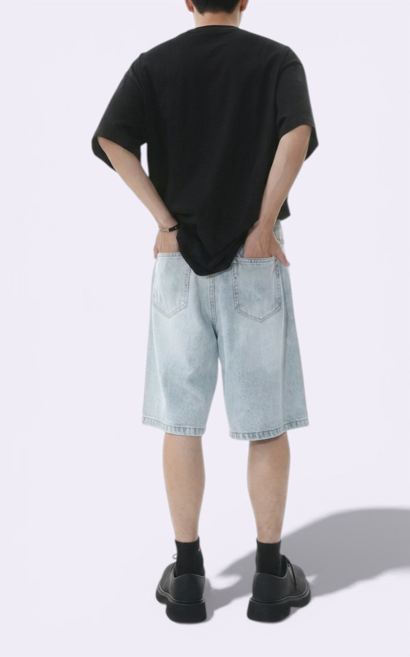 Vintage Y2K Wide-Leg Denim Shorts