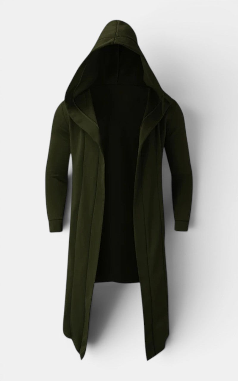 Winter Hooded Trench Cardigan