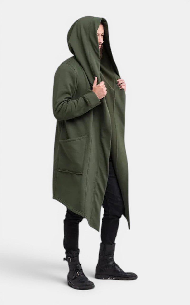 Winter Hooded Trench Cardigan