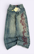 Y2K Embroidered Baggy Jeans