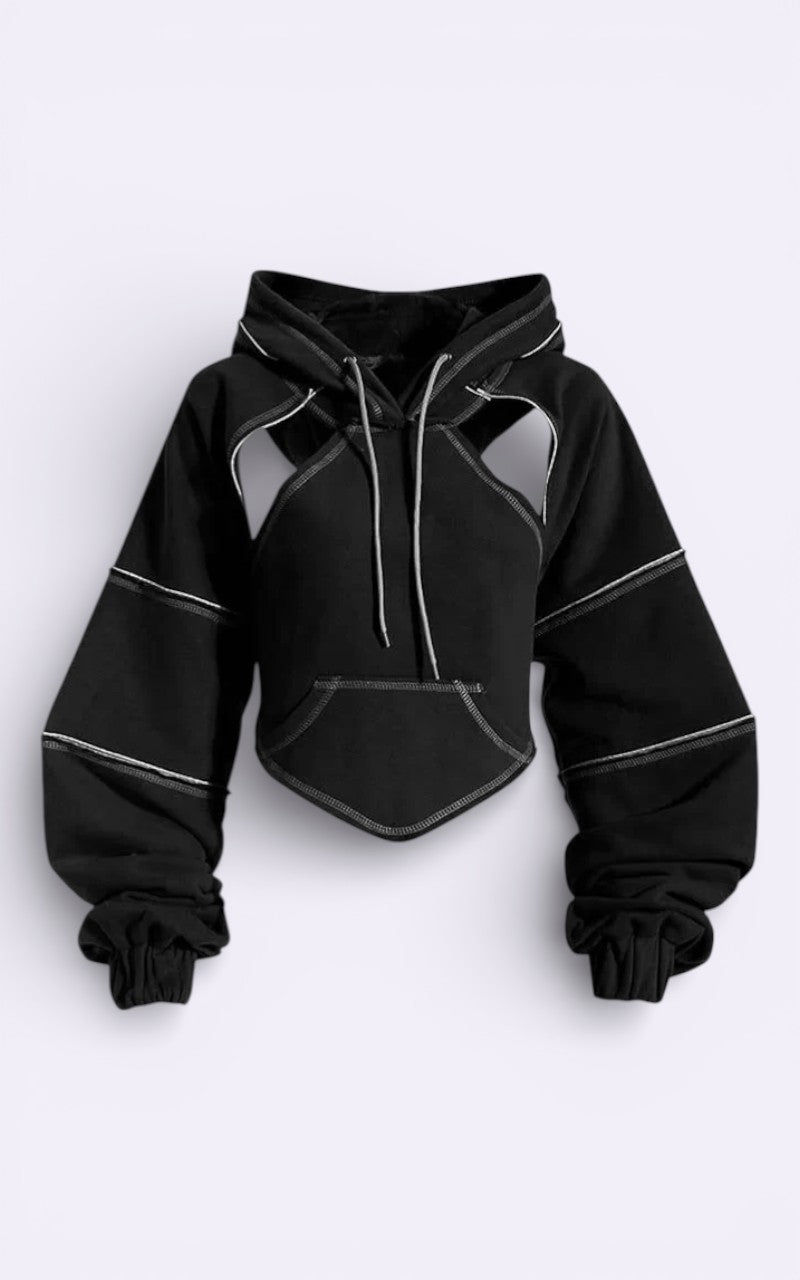 Y2K High Street Color Block Hoodie