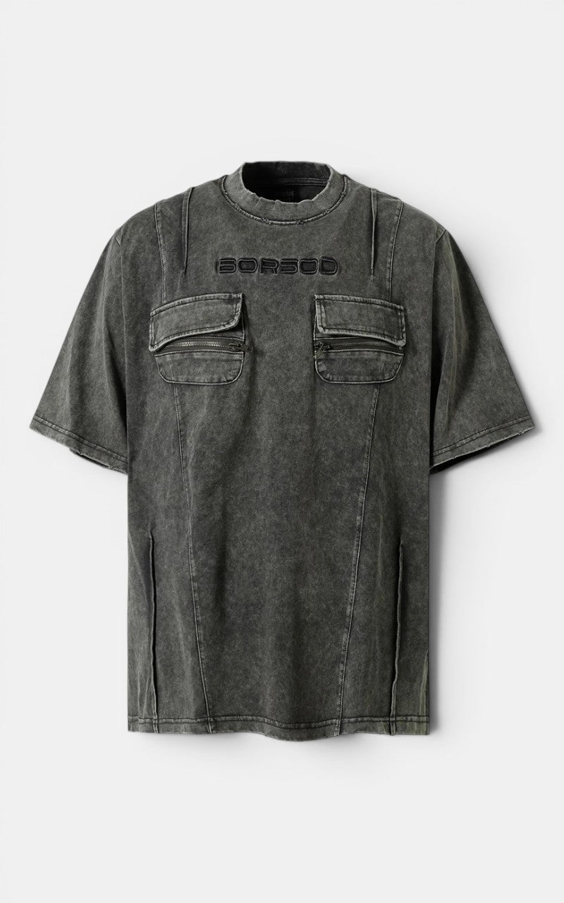Y2K Patchwork Cargo T-Shirt