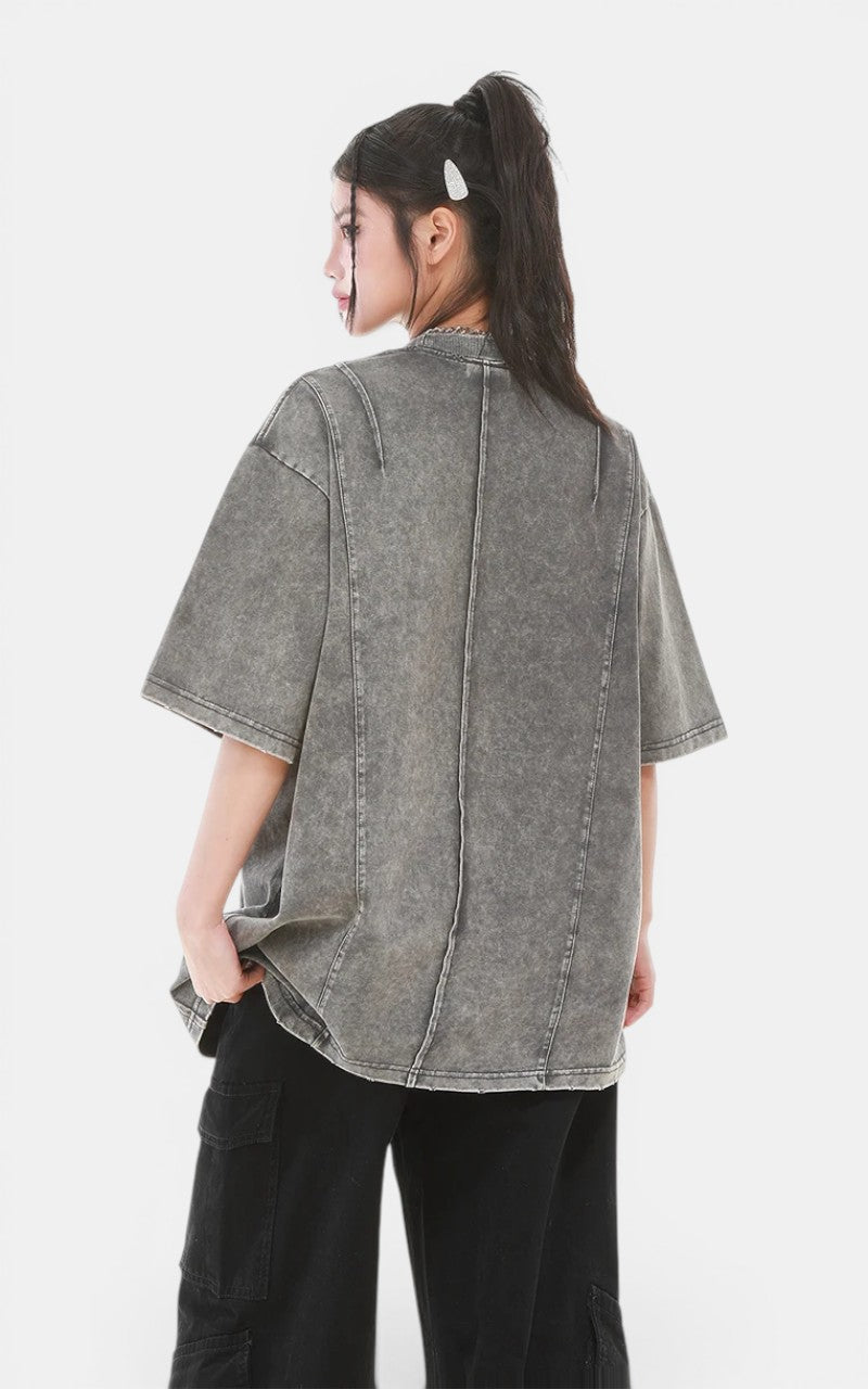 Y2K Patchwork Cargo T-Shirt