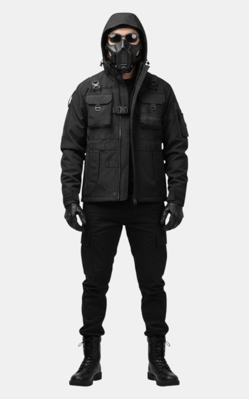 Hooded Multi-Pocket Utility Jacket
