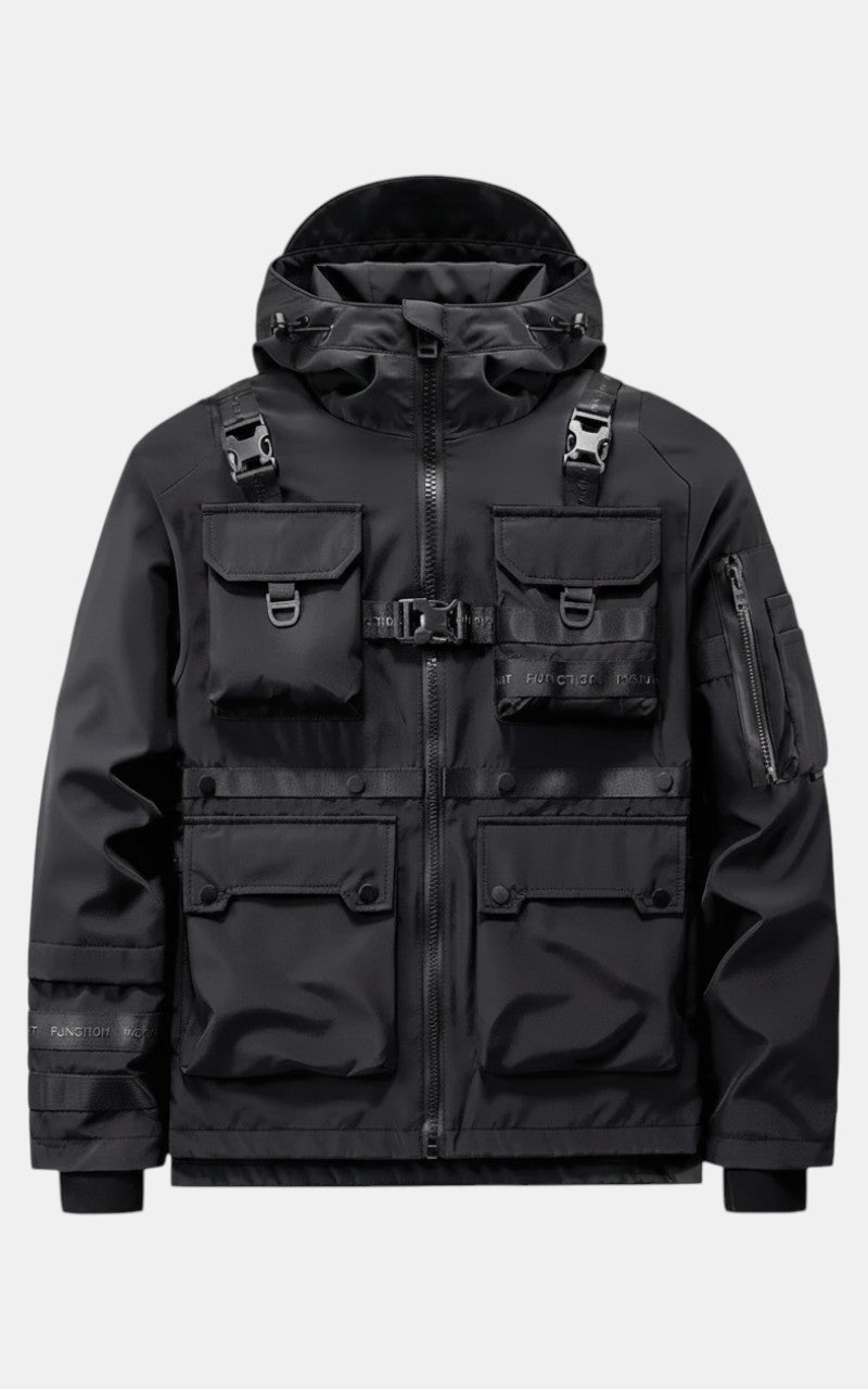 Hooded Multi-Pocket Utility Jacket