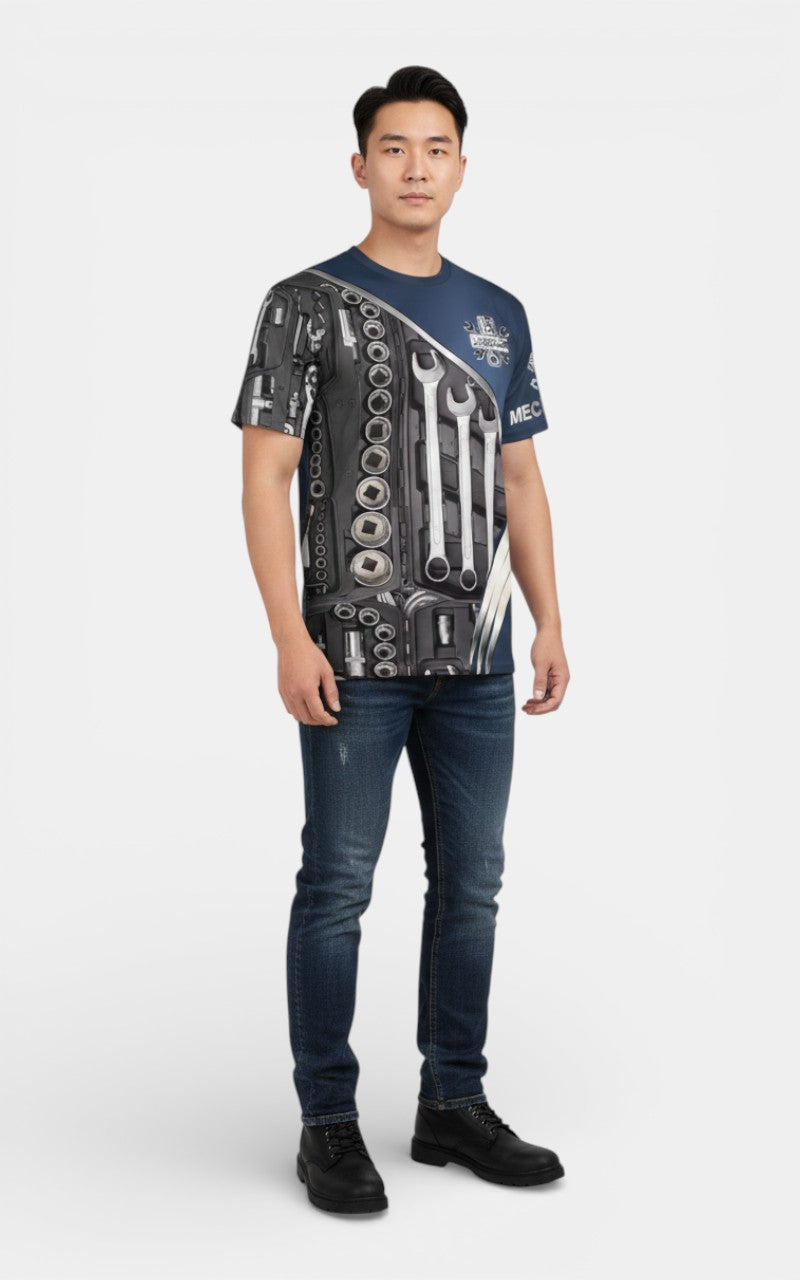 Vintage Mechanic 3D Print Tee
