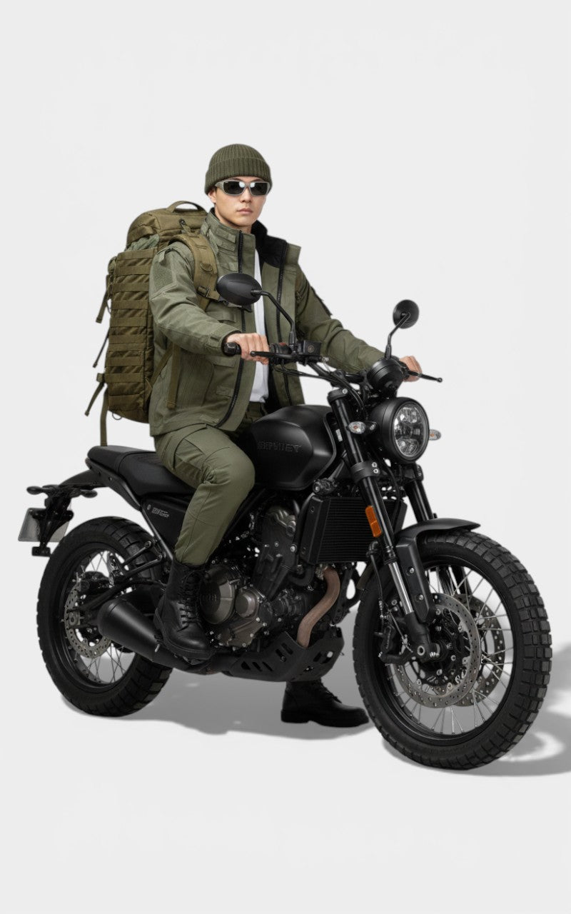 Stand Collar Cargo Utility Jacket