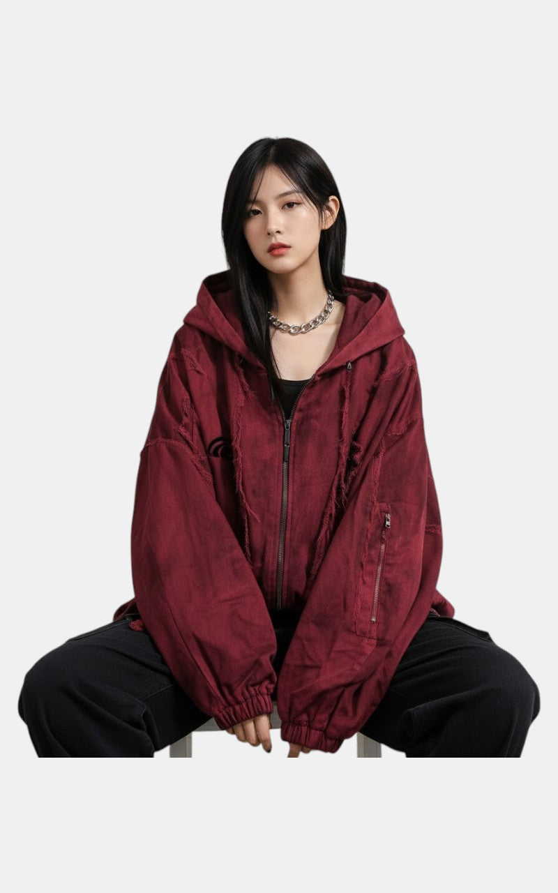 HKSH Techwear Vintage Jacket – Autumn Winter in Red